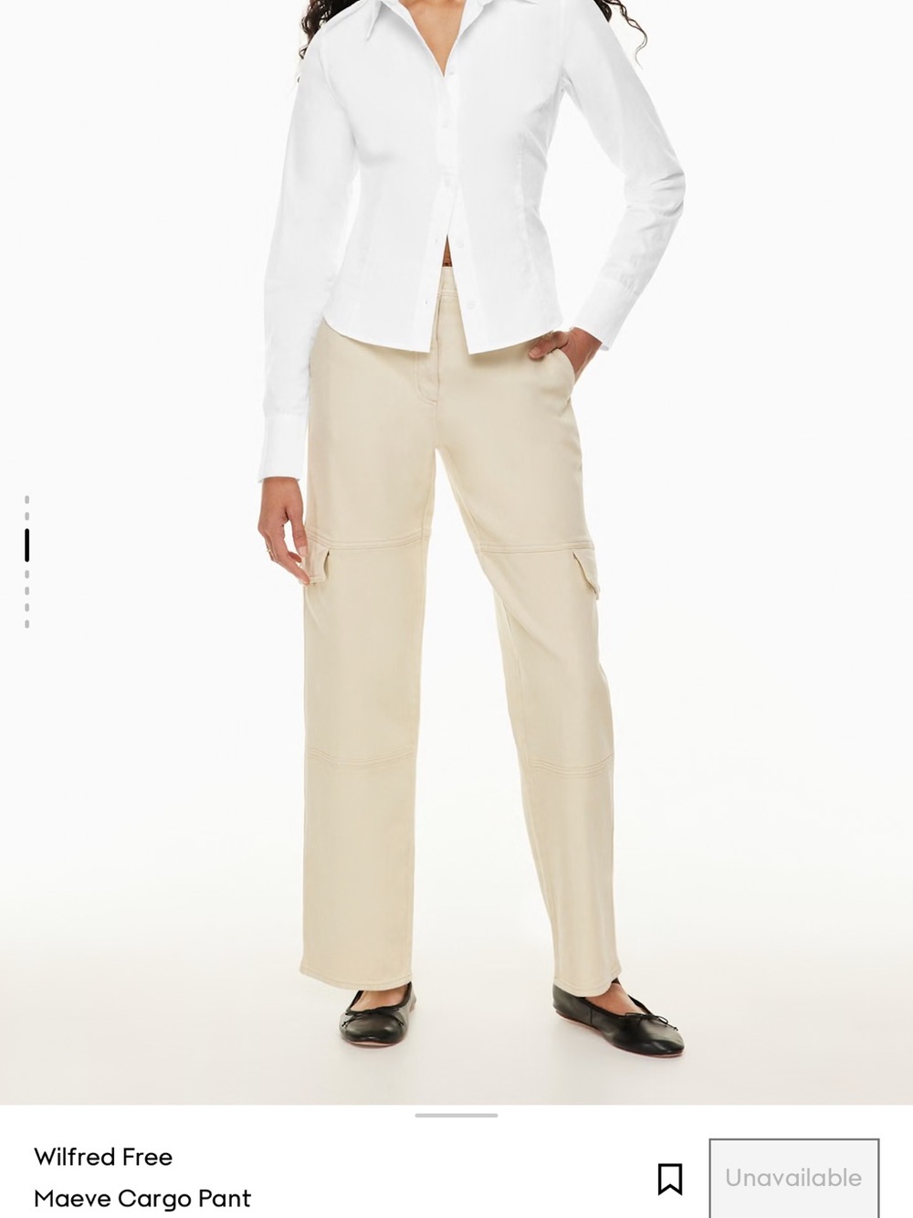 Aritzia Beige Maeve Cargo Pants